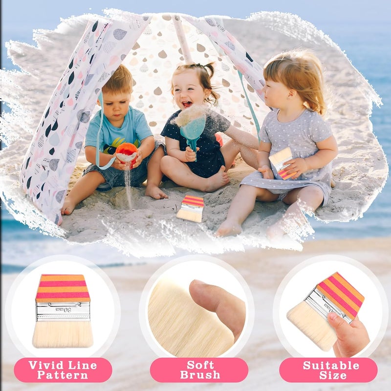 WANGDEFA Sand Beach Cleaning Brush Sand Remover Brush Body Skin Cleaning Beach Accessories Soft Sand Off Brush for Vacation Lightweight & Portable Holiday Essentials(Stripe) - Image 3